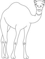 Gliederung Kamel Clip Art. Gekritzel Tiere Clip Art. Karikatur wild Tiere Clip Art zum Liebhaber von Tierwelt vektor