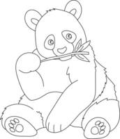 översikt panda ClipArt. klotter djur ClipArt. tecknad serie vild djur ClipArt för älskande av vilda djur och växter vektor