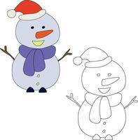 Schneemann Clip Art zum Liebhaber von Winter Jahreszeit. diese Winter Thema Schneemann Anzüge Weihnachten Feier vektor