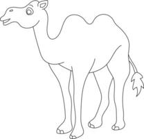 Gliederung Kamel Clip Art. Gekritzel Tiere Clip Art. Karikatur wild Tiere Clip Art zum Liebhaber von Tierwelt vektor