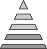 Pyramide Diagramm Stutfohlen Symbol vektor