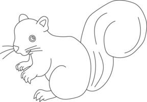 Gliederung Eichhörnchen Clip Art. Gekritzel Tiere Clip Art. Karikatur wild Tiere Clip Art zum Liebhaber von Tierwelt vektor