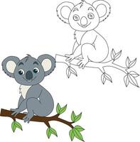 Koala Clip Art Satz. Karikatur wild Tiere Clip Art einstellen zum Liebhaber von Tierwelt vektor