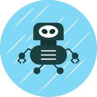 Spielzeug Robotik eben Blau Kreis Symbol vektor