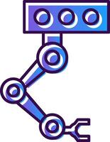 industriell Roboter Gradient gefüllt Symbol vektor