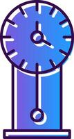 Jahrgang Uhr Gradient gefüllt Symbol vektor
