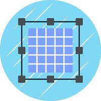 Gitter eben Blau Kreis Symbol vektor