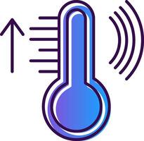 Clever Temperatur Gradient gefüllt Symbol vektor