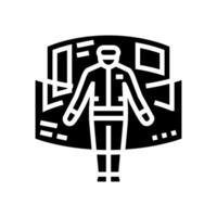 Cyber Forscher Technik Enthusiast Glyphe Symbol Illustration vektor