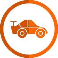 Auto Glyphe Orange Kreis Symbol vektor