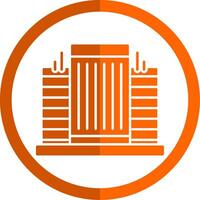 Büro Glyphe Orange Kreis Symbol vektor