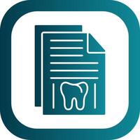 dental spela in glyf lutning runda hörn ikon vektor