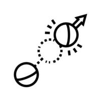 roquet Krocket Spiel Linie Symbol Illustration vektor