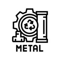 metall återvinning avfall sortering linje ikon illustration vektor