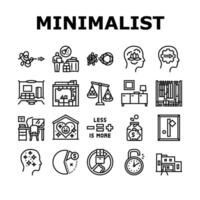 minimalistisch Verstand Mann Person Symbole einstellen vektor