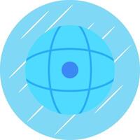 Welt eben Blau Kreis Symbol vektor