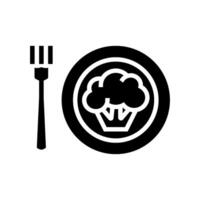 Pflanze basierend Ernährung vegan Essen Glyphe Symbol Illustration vektor