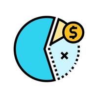 minimalistisk budgetering livsstil Färg ikon illustration vektor