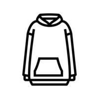 übergroß Kapuzenpullover Strassenmode Stoff Mode Linie Symbol Illustration vektor