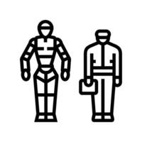 Robotik Technik Enthusiast Linie Symbol Illustration vektor