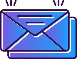 Mail Gradient gefüllt Symbol vektor