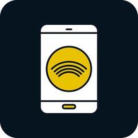 Smartphone-Glyphe zweifarbiges Symbol vektor