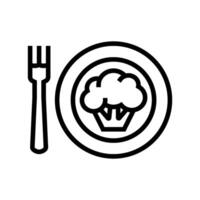 Pflanze basierend Ernährung vegan Essen Linie Symbol Illustration vektor