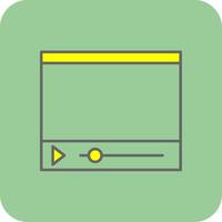 online Streaming gefüllt Gelb Symbol vektor