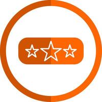ranking glyf orange cirkel ikon vektor