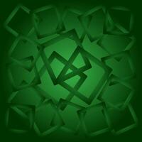 abstrakt Grün Hintergrund dekoriert mit geometrisch Muster von Quadrate vektor