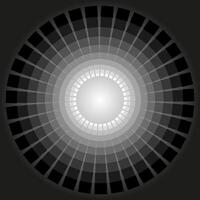 abstrakt geometrisk bakgrund i de form av grå kvadrater anordnad i en cirkel vektor