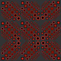 abstrakt geometrisch Muster im das bilden von rot und schwarz Kreise auf ein grau Hintergrund vektor