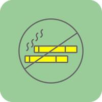 Nein Rauchen gefüllt Gelb Symbol vektor