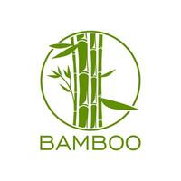 bambu cirkel ikon, spa massage, skönhet och hälsa vektor