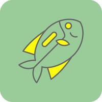 Surgeonfish gefüllt Gelb Symbol vektor