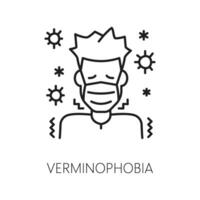 Mensch Verminophobie Phobie Symbol, mental Gesundheit vektor