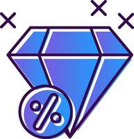 Diamant Gradient gefüllt Symbol vektor