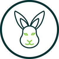 Hase Linie Kreis Symbol vektor