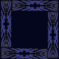 Rahmen im das bilden von ein abstrakt Muster auf ein Blau Hintergrund vektor