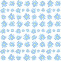 nahtlos Blumen- Muster von Blau Blumen auf ein Weiß Hintergrund vektor