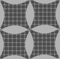 abstrakt einfarbig geometrisch Muster im das bilden von Quadrate und Ovale auf ein grau Hintergrund vektor