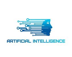 ai artificiell intelligens ikon, data teknologi vektor