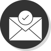 Mail Glyphe grau Kreis Symbol vektor