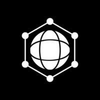 Invertiertes Symbol für Netzwerkglyphe vektor