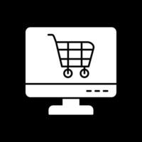 E-Commerce Glyphe invertiert Symbol vektor