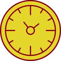 Uhr Zeit Linie zwei Farbe Symbol vektor