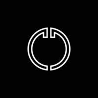 cc monogram logotyp cirkel band stil disposition designmall vektor