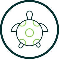 Schildkröte Linie Kreis Symbol vektor