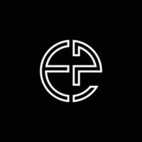 ez-Monogramm-Logo-Kreis-Band-Stil-Umriss-Design-Vorlage vektor