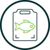 Fisch Kochen Linie Kreis Symbol vektor